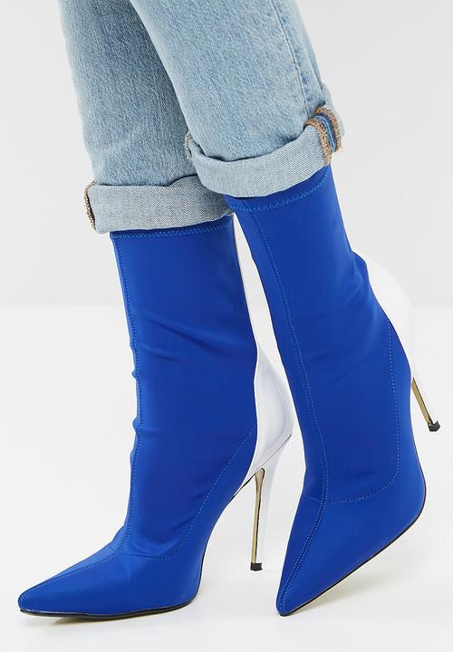 Public Desire - Staple patent stiletto heel boot