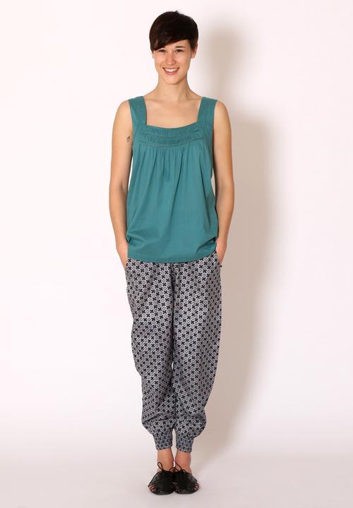 Pintuck - Petra Gather Top – Teal