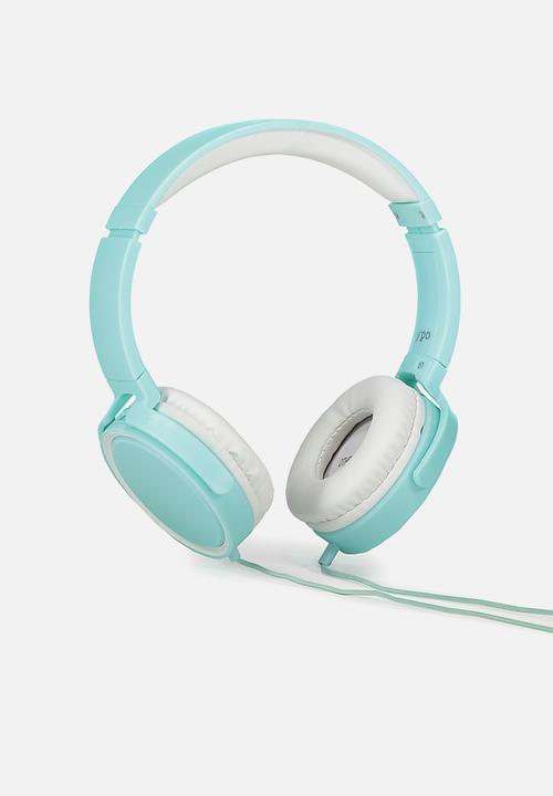 light blue headset
