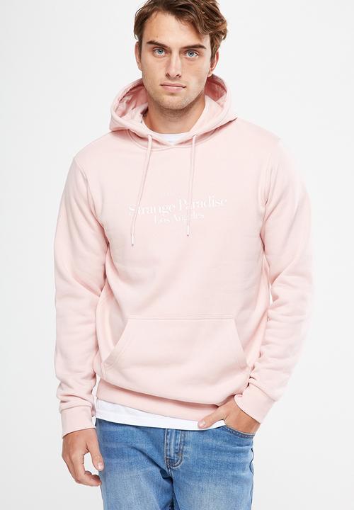 mens pale pink hoodie