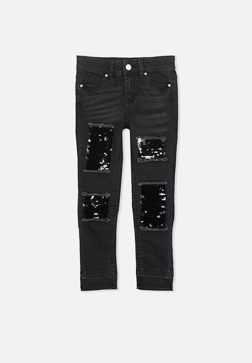 black jeans with sparkles