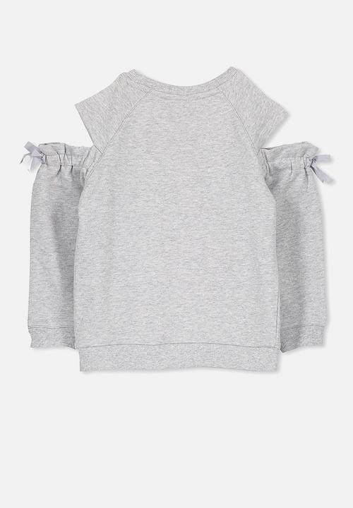 Cotton On - Kids Alexandra cold shoulder fleece
