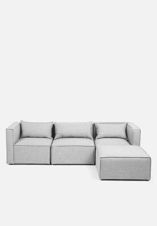 Sixth Floor - Modular ottoman - grey