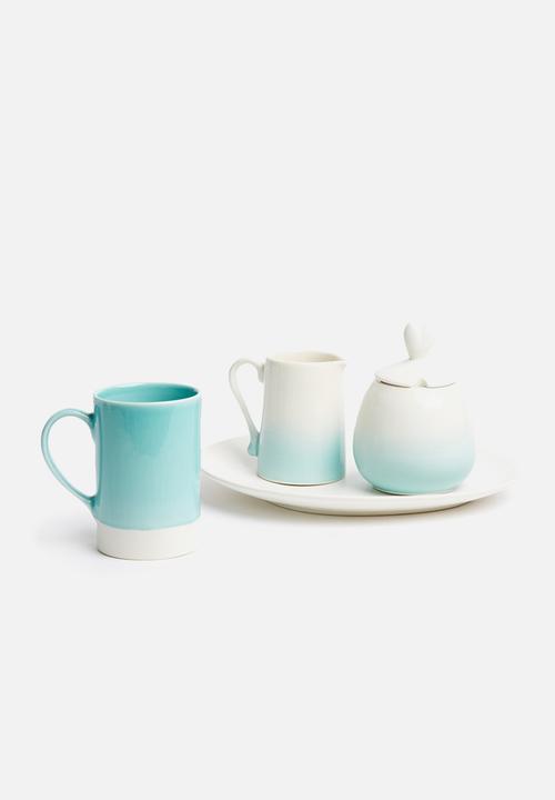 Urchin Art - Pastel pop milk jug & sugar bowl set