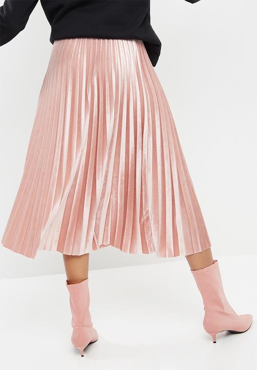 dailyfriday - Velvet pleated midi skirt