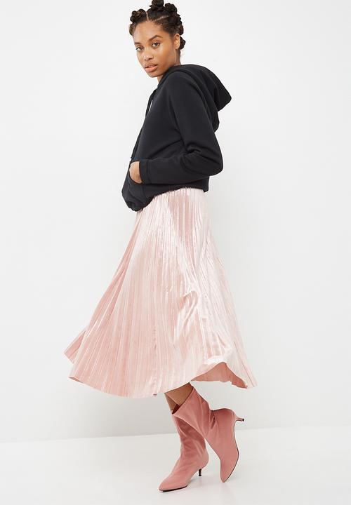 dailyfriday - Velvet pleated midi skirt
