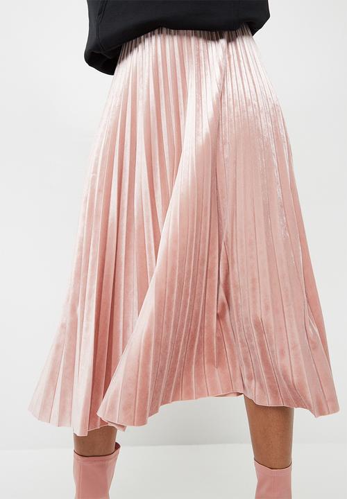 dailyfriday - Velvet pleated midi skirt