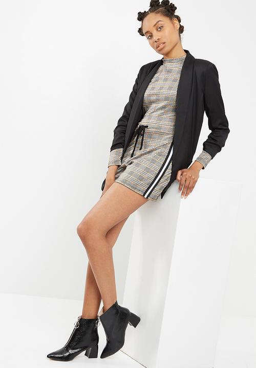 dailyfriday - Check long sleeve playsuit