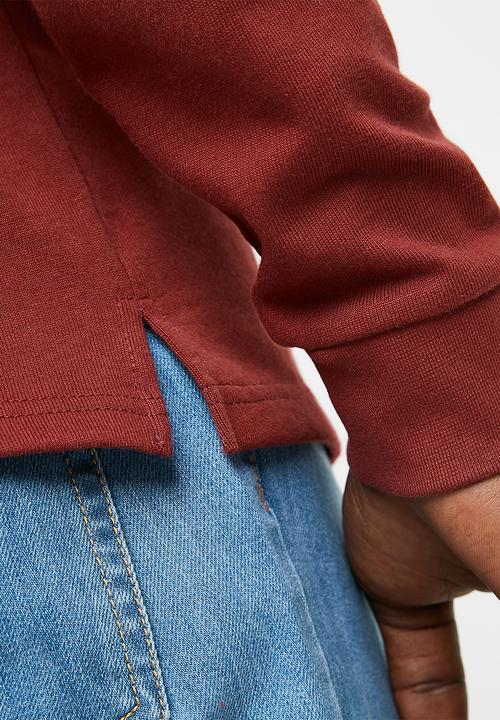basicthread - Colour blocked rugby jersey - red