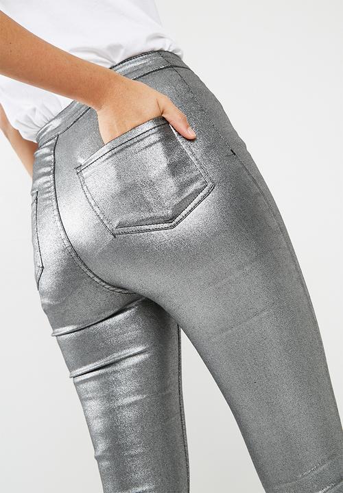 Missguided - Vice coated lace up skinny jeans