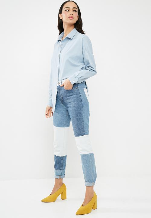 Missguided - Oversized washed denim shirt