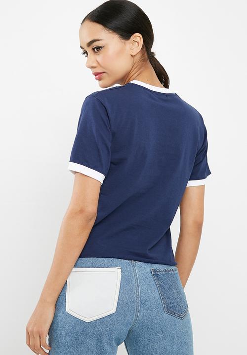 Missguided - Bonjour paris cropped ringer t shirt