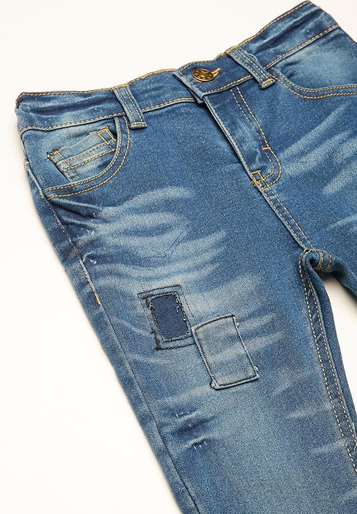 basicthread - Kids skinny patch denim