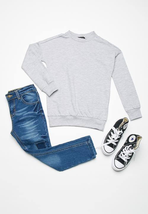 basicthread - Kids skinny patch denim