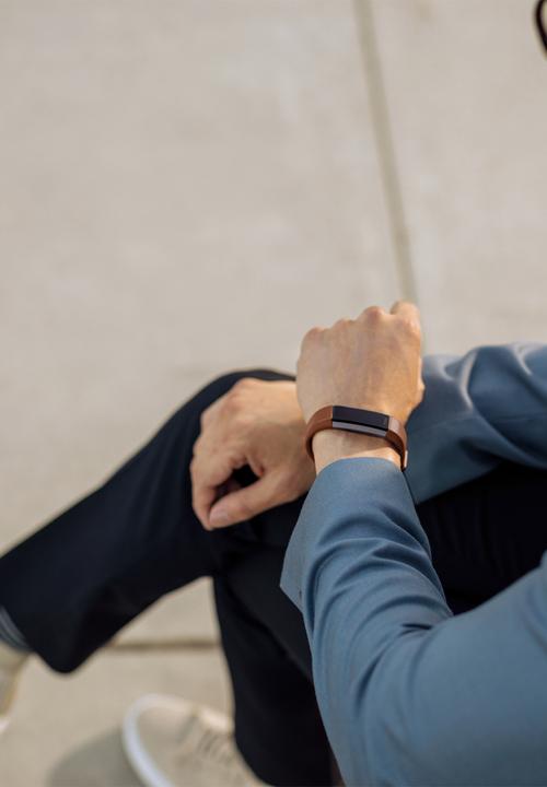Fitbit - Fitbit alta HR leather accessory band