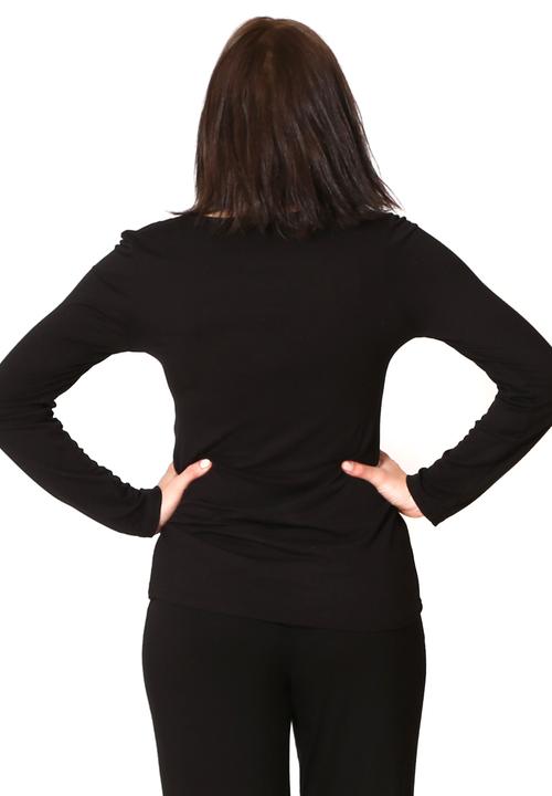 Anna-Louise Sleepwear - Long Sleeve Top – Black