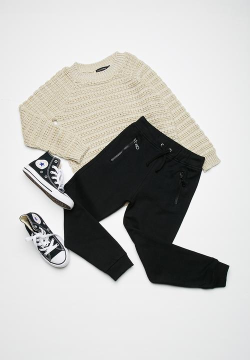 basicthread - Kids boys zip detail biker joggers