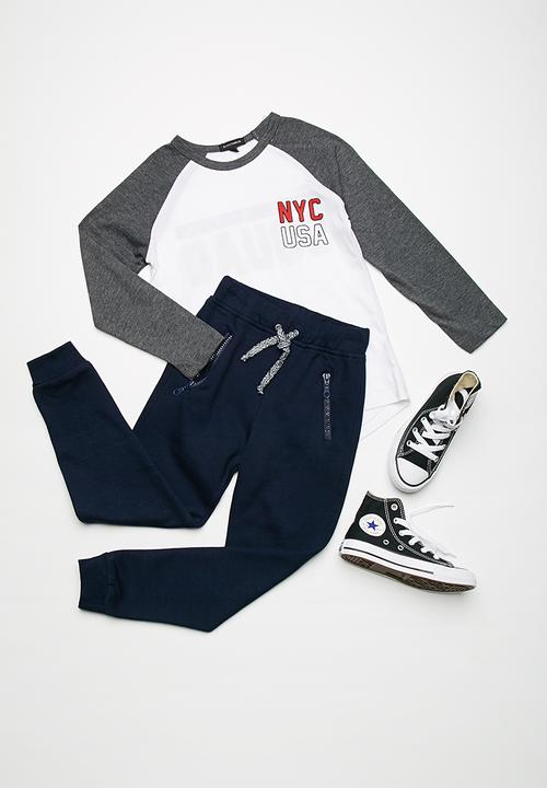 basicthread - Kids zip detail biker joggers