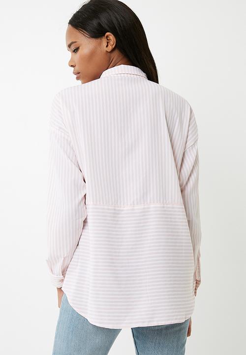 ONLY - Elena striped oversized shirt