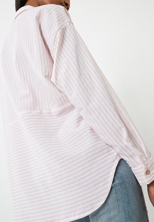 ONLY - Elena striped oversized shirt