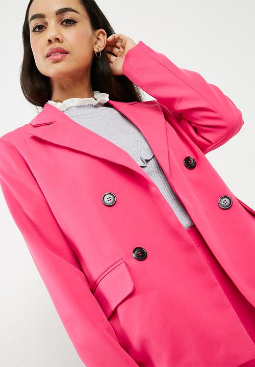 Missguided - Shoulder pad blazer - pink