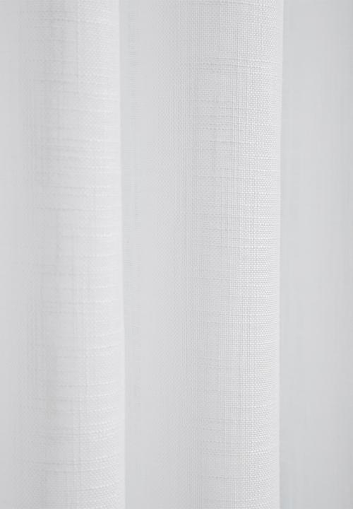 Sixth Floor - Slub lined eyelet curtain 2 pack - white