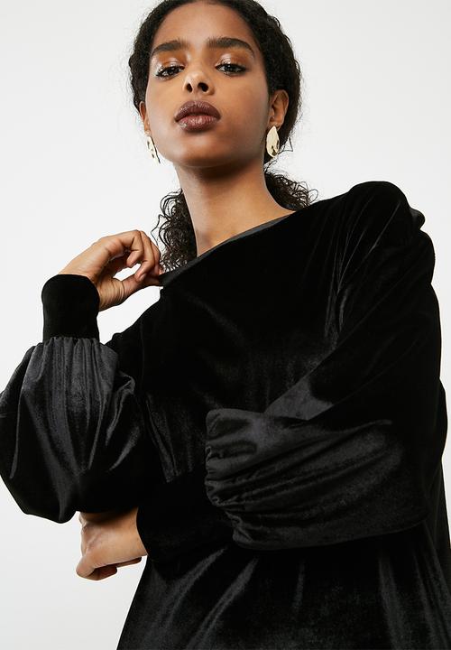 dailyfriday - Longsleeve velvet sweat dress