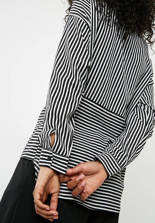ONLY - Elena striped oversized shirt