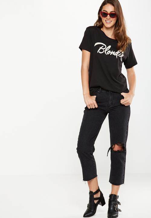 Cotton On - Tbar fox graphic T-shirt - black