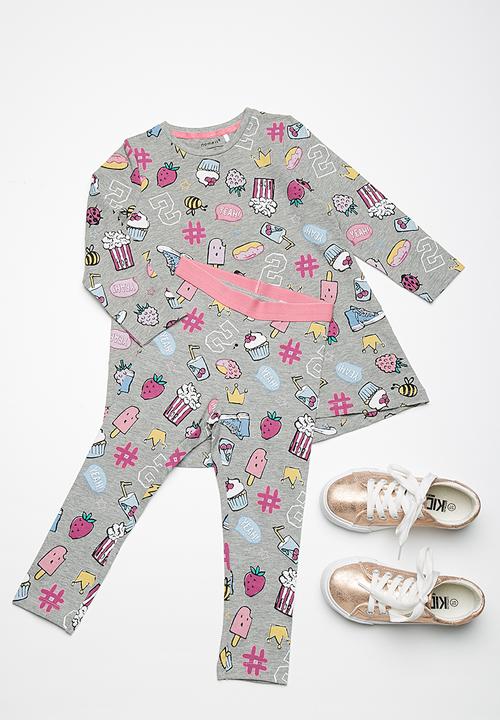 Name It - Berit leggings - grey melange