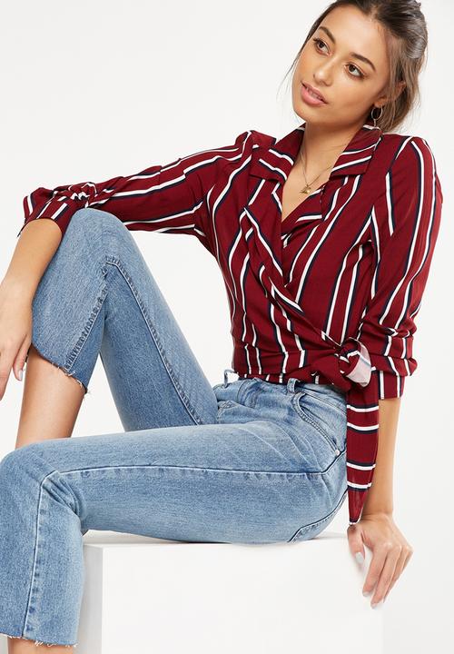 Cotton On - Tasia wrap top - red