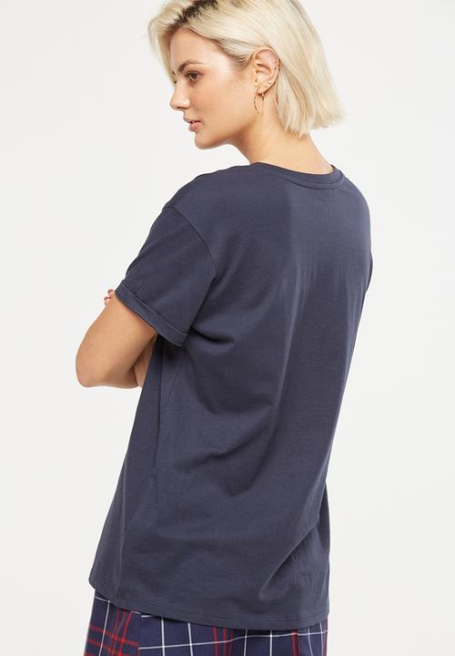 Cotton On - Tbar fox graphic T-shirt - blue