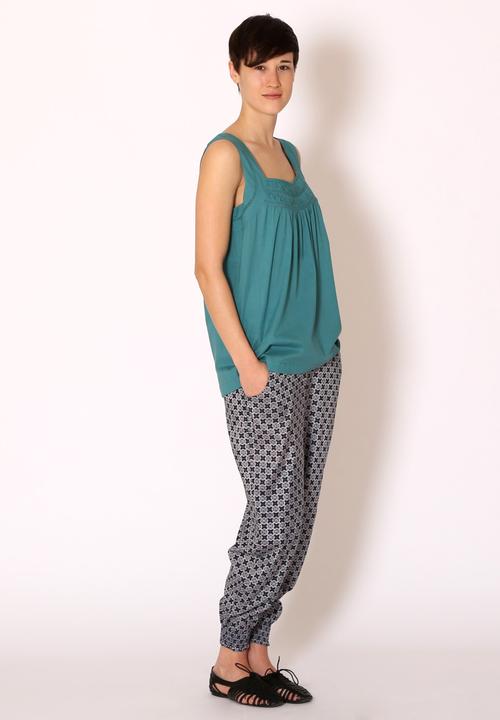 Pintuck - Petra Gather Top – Teal