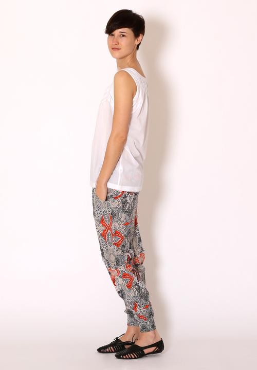 Pintuck - Petra Gather Top – White