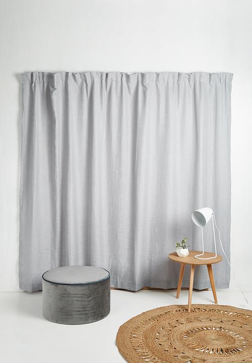 Sixth Floor - Taped lined curtain - grey