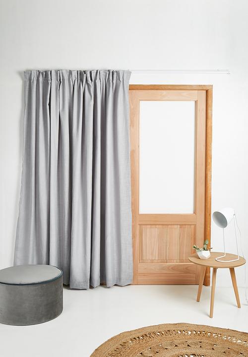 Sixth Floor - Taped lined curtain - grey