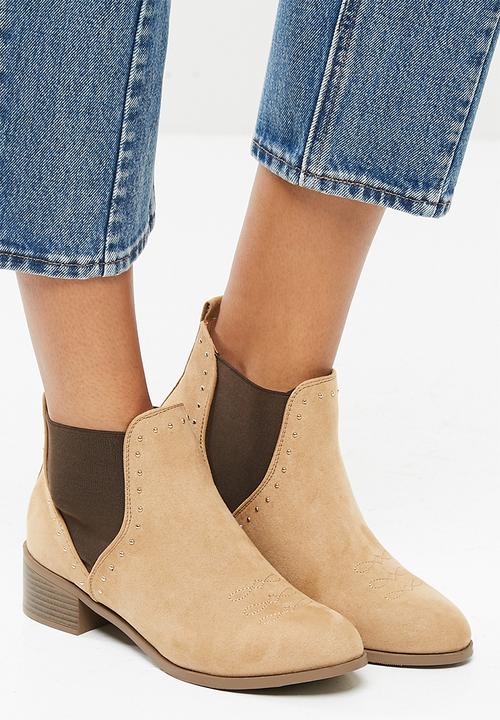 Beat studded Chelsea boot - beige New 