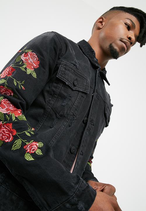 Only & Sons - Roses denim trucker jacket