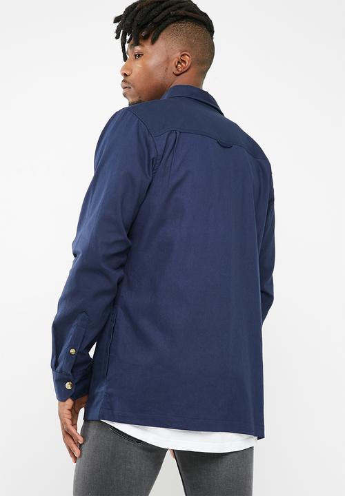 basicthread - Zip-through over-shirt - navy