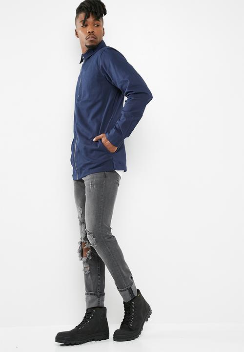 basicthread - Zip-through over-shirt - navy