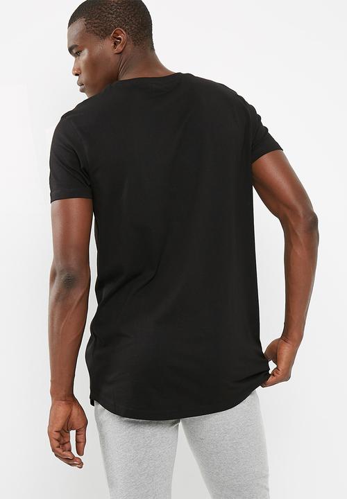 basicthread - Longline curved hem tee 3 pack