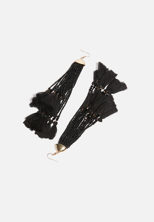 New Look - 40s bead tassel earrings