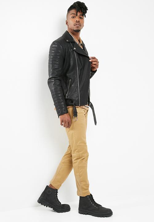 Only & Sons - Sean faux leather biker jacket