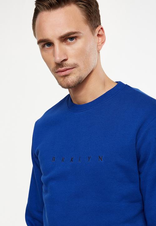 Cotton On - Crew fleece sweat - blue