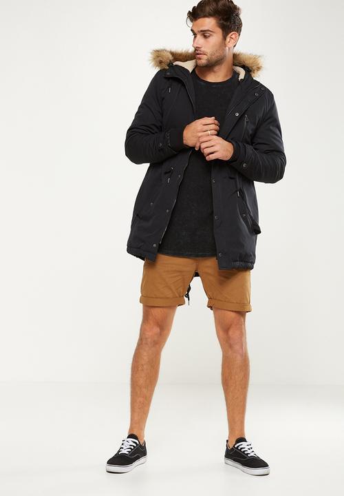 Cotton On - Waffle long sleeve tee - black
