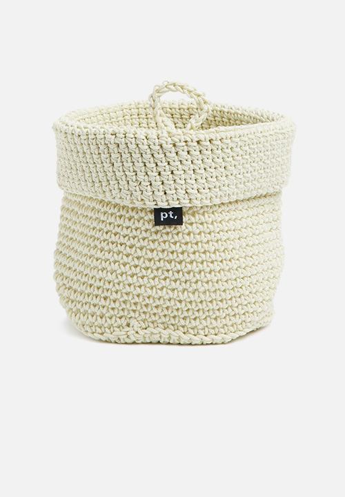 Present Time - Weave PP basket set - white 