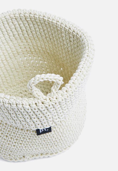 Present Time - Weave PP basket set - white 