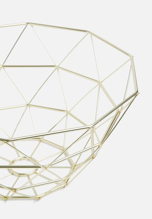 Present Time - Diamond cut basket - gold 