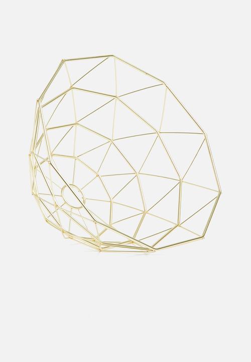Present Time - Diamond cut basket - gold 