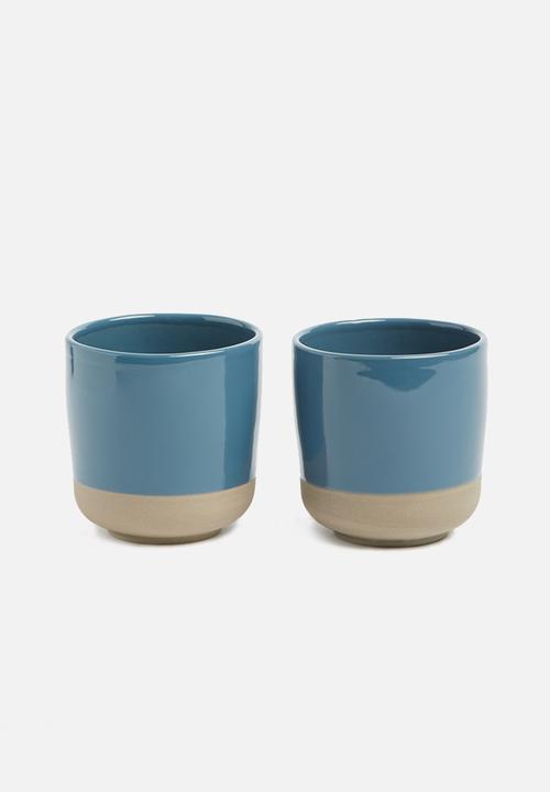 Present Time - Brisk cup set of 2 - blue